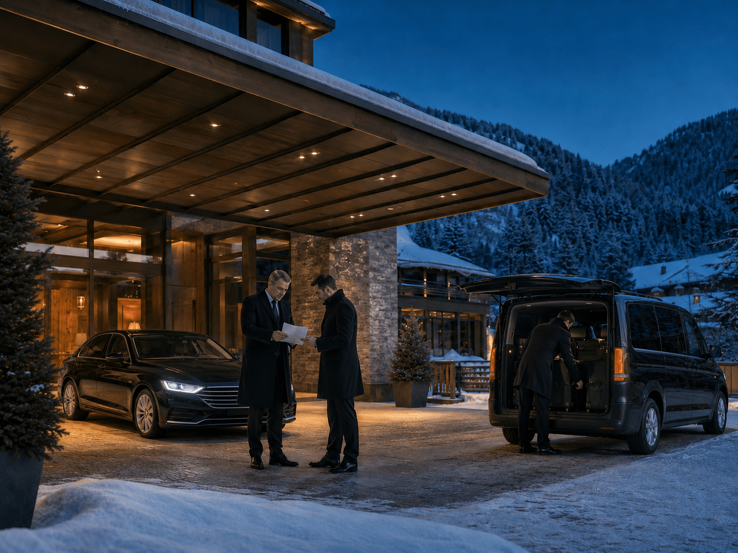 High-demand Swiss winter programme arrival coordination before guests reach the property