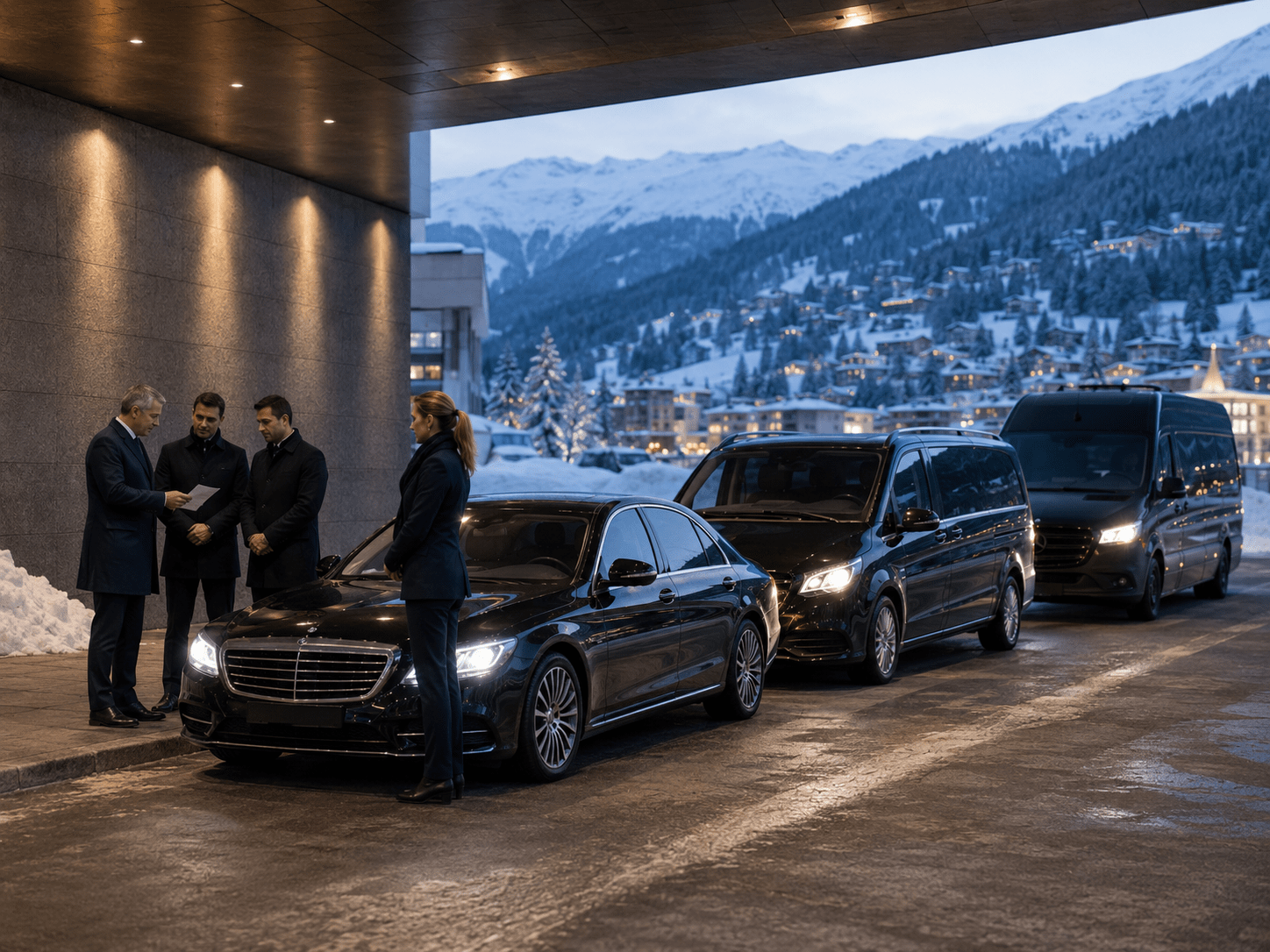 Executive vehicle fleet prepared for coordinated Swiss winter movements