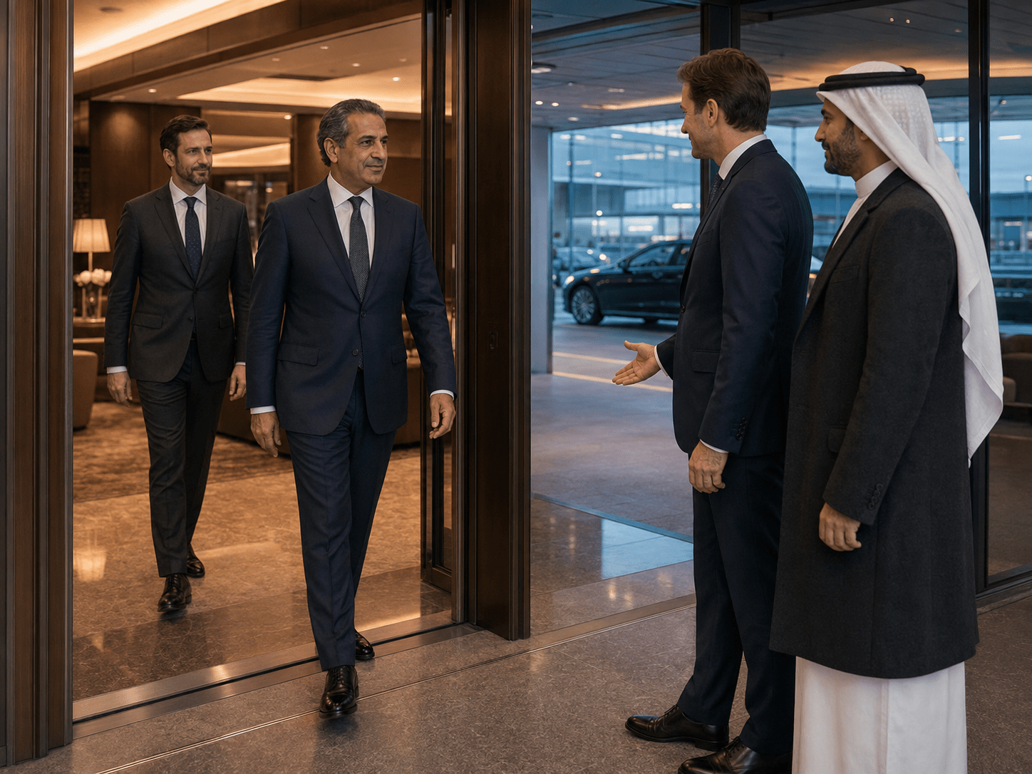 استقبال كبار الشخصيات في المطار وتنسيق النقل التنفيذي في سويسرا